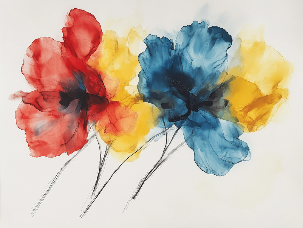 Kleurrijke bloemen op lichte achtergrond