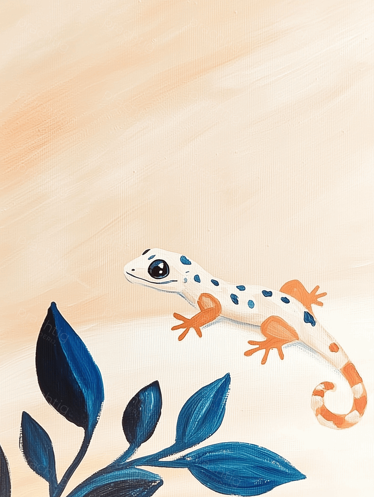 Vrolijke Gekko op Zandkleur