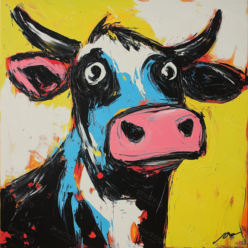 Vrolijke Koe in Expressie