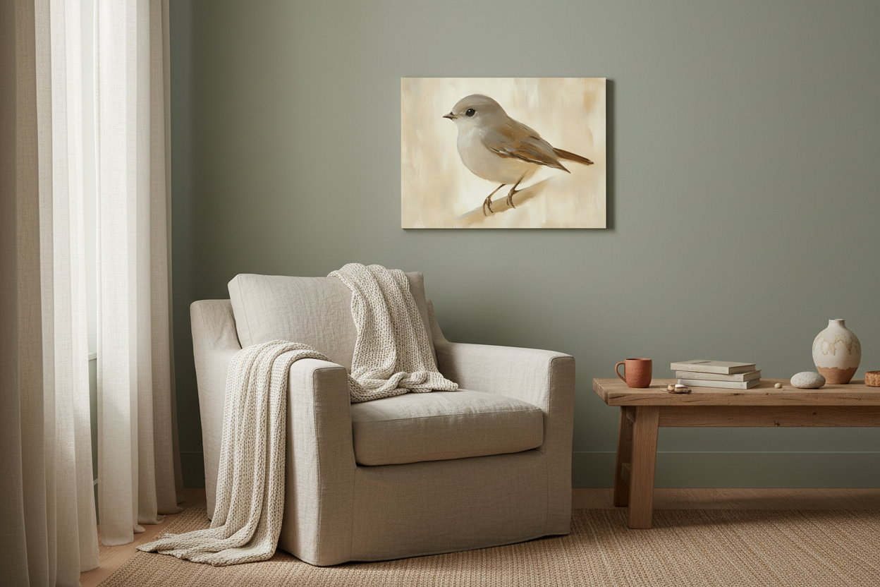 Vogel in warme tinten
