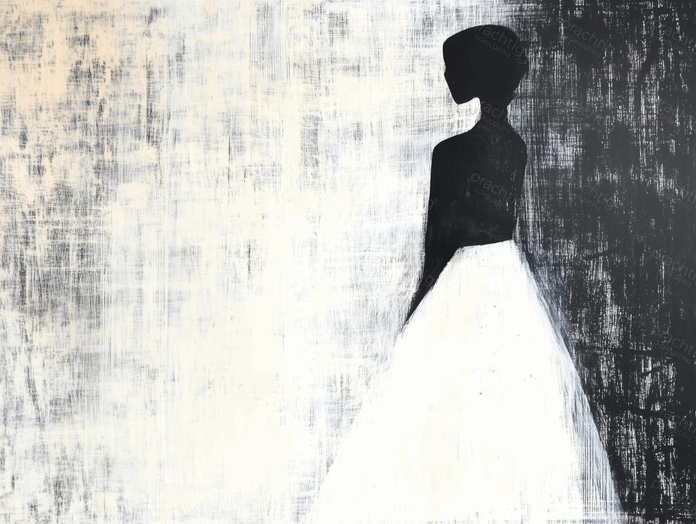 Mysterieus silhouet in zwart en wit