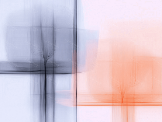 Abstracte bomen in zachte tinten