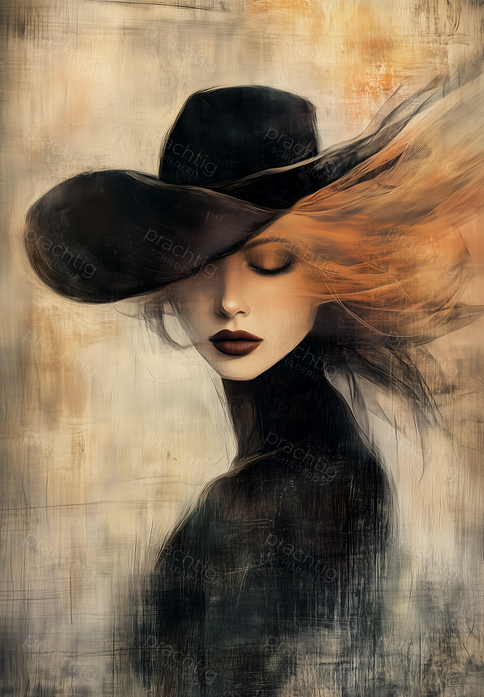 Dame met Zwarte Hoed