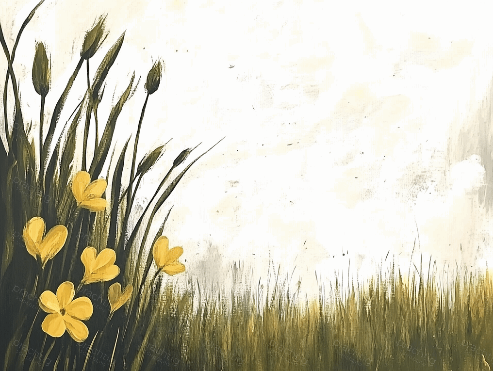 Lentebloemen in weide