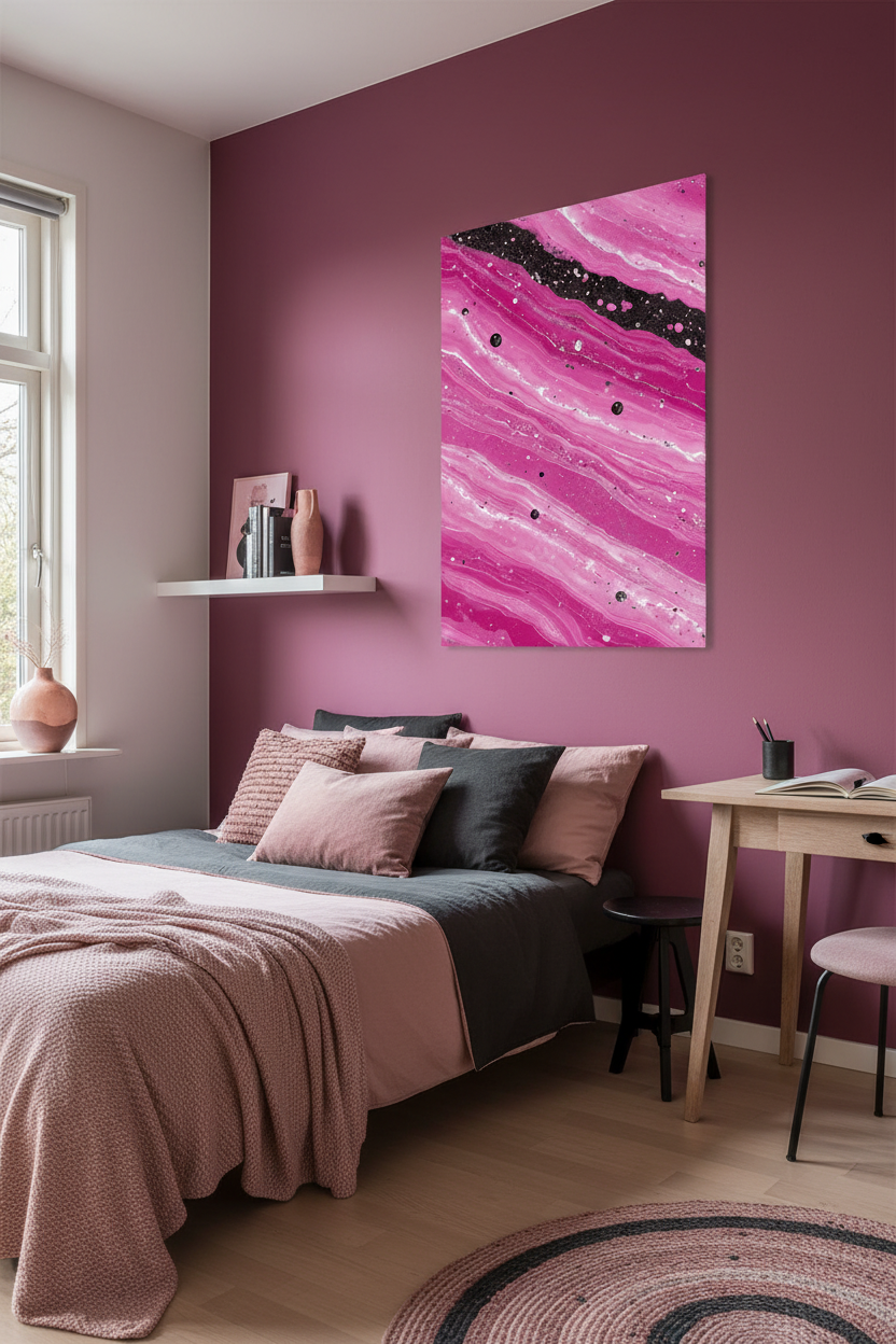 Roze golven en sterren