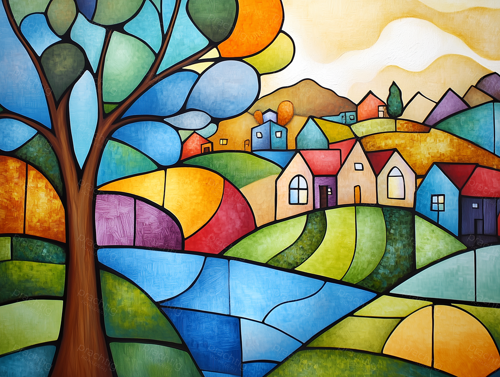 Vrolijk Dorp in Glas