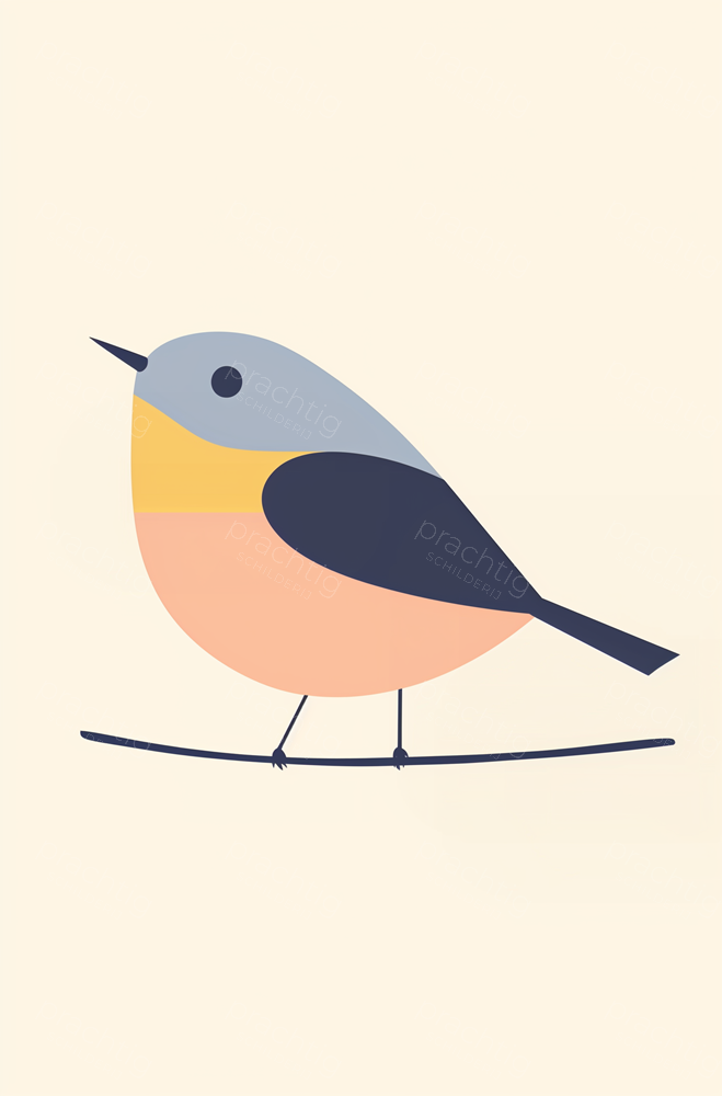 Stijlvolle Vogel op Tak