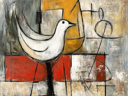 Abstracte Vogel in Geometrische Vormen