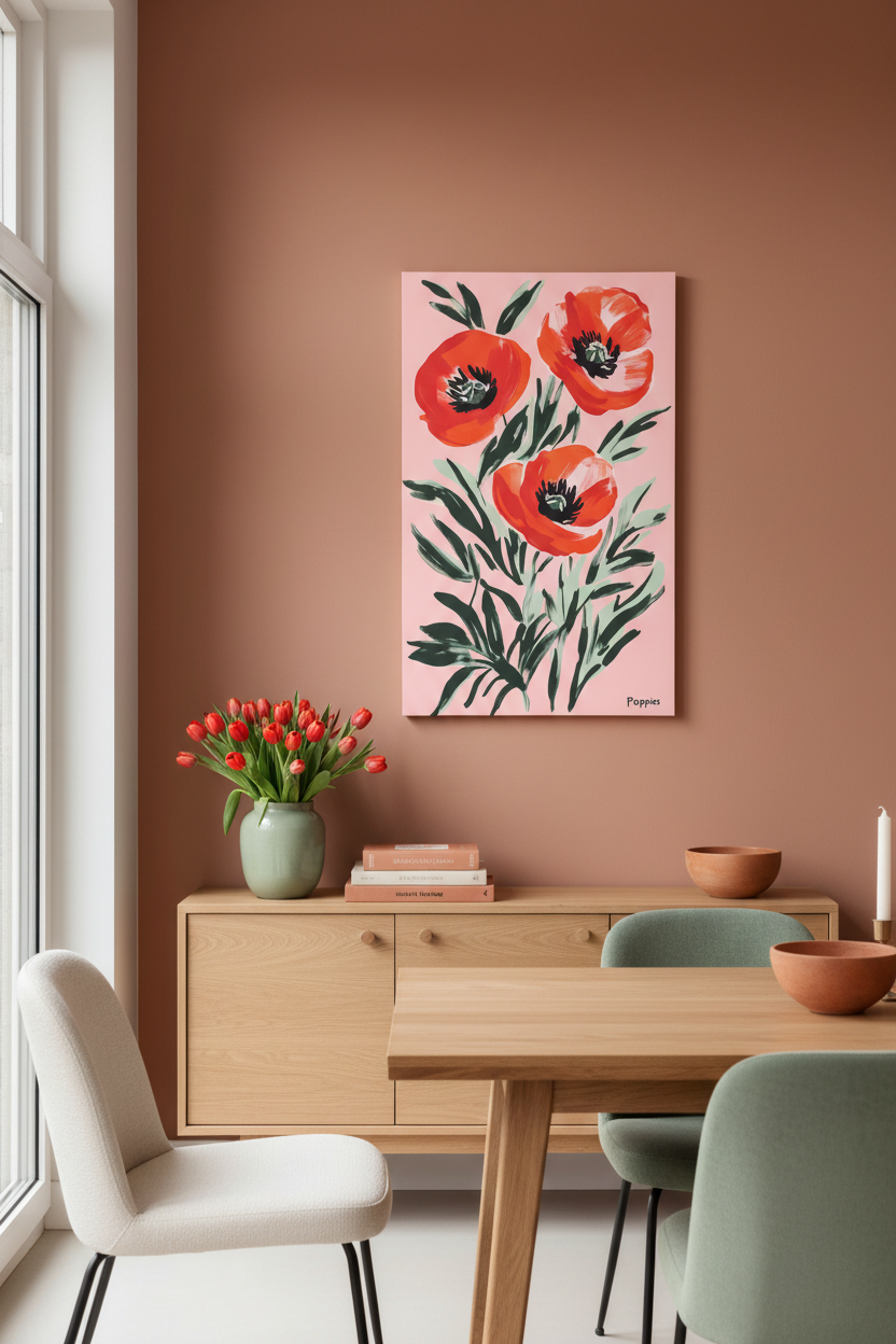 Stralende Klaprozen op Roze