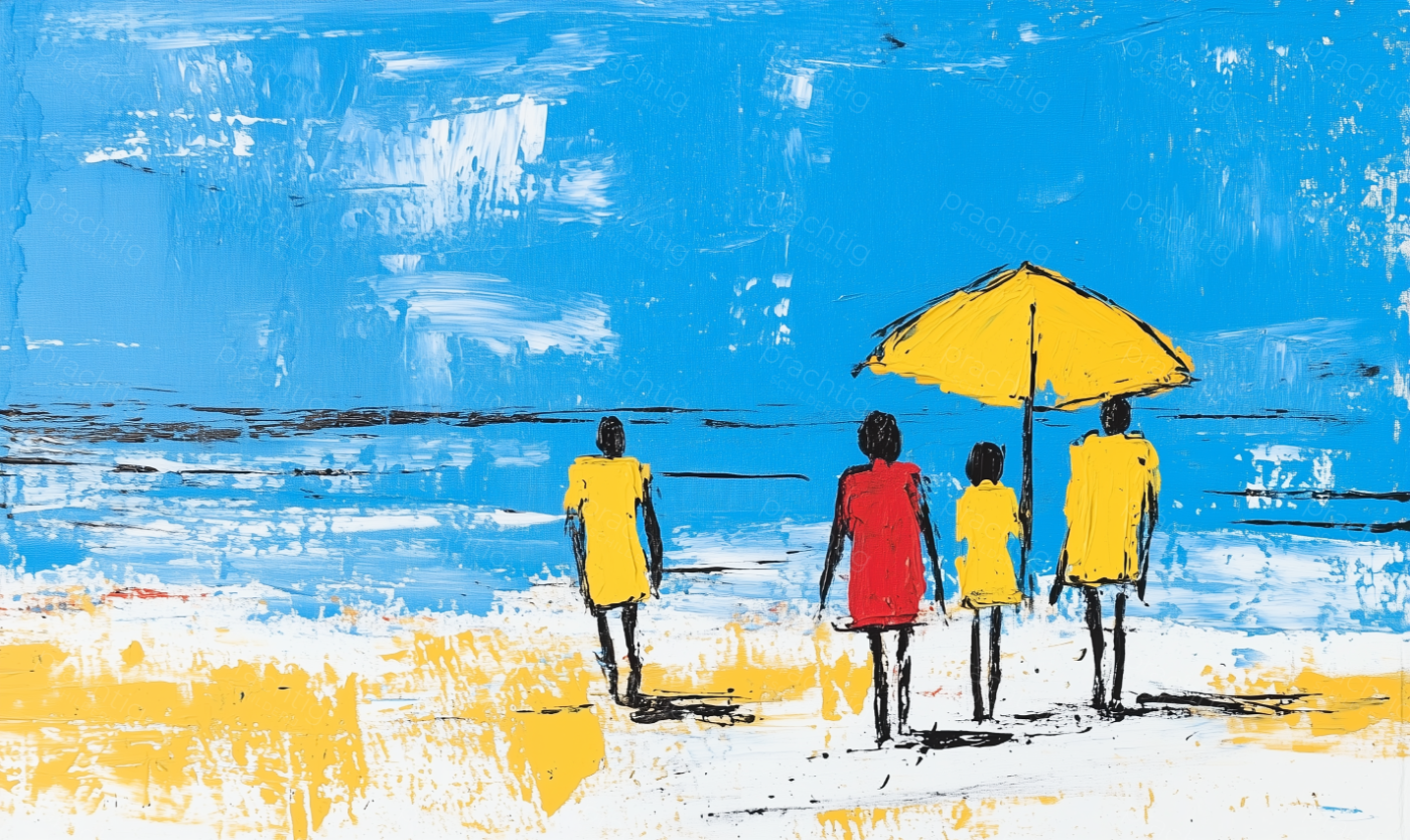 Zomers Strandtafereel