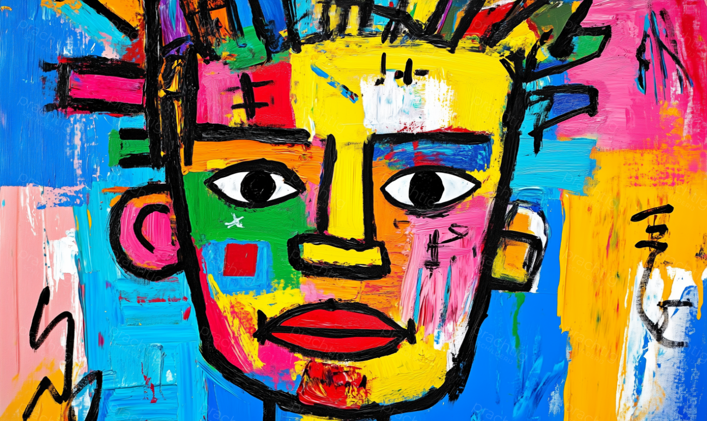 Kleurrijk Abstract Portret