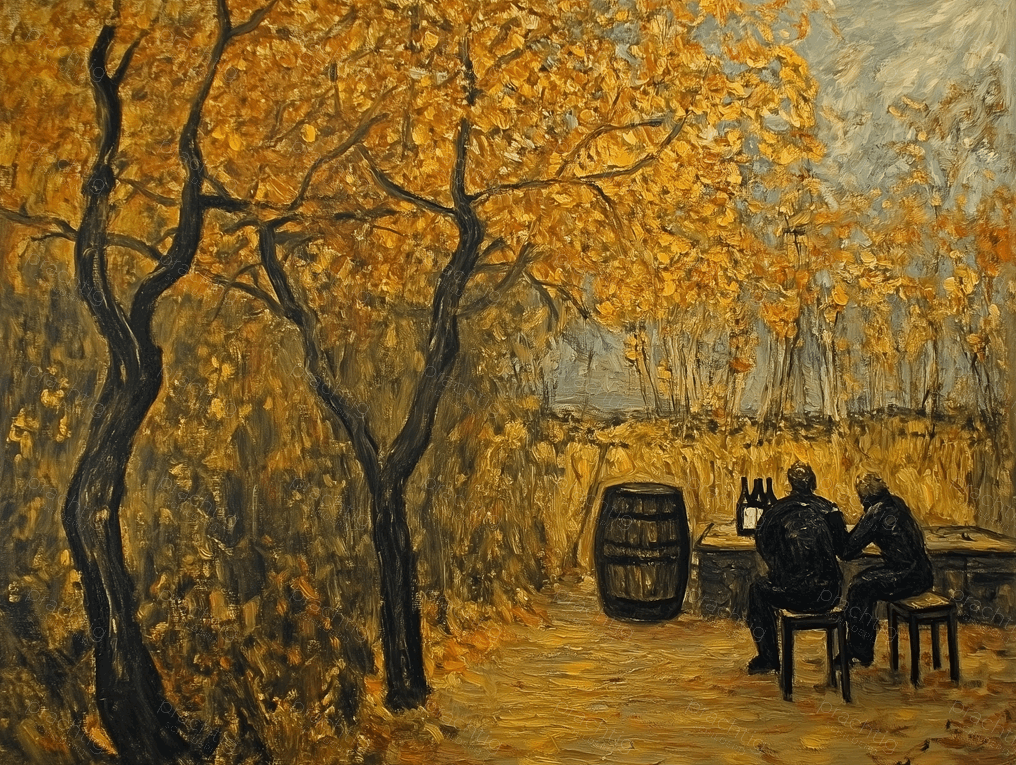 Herfsttafereel Met Twee Figuren