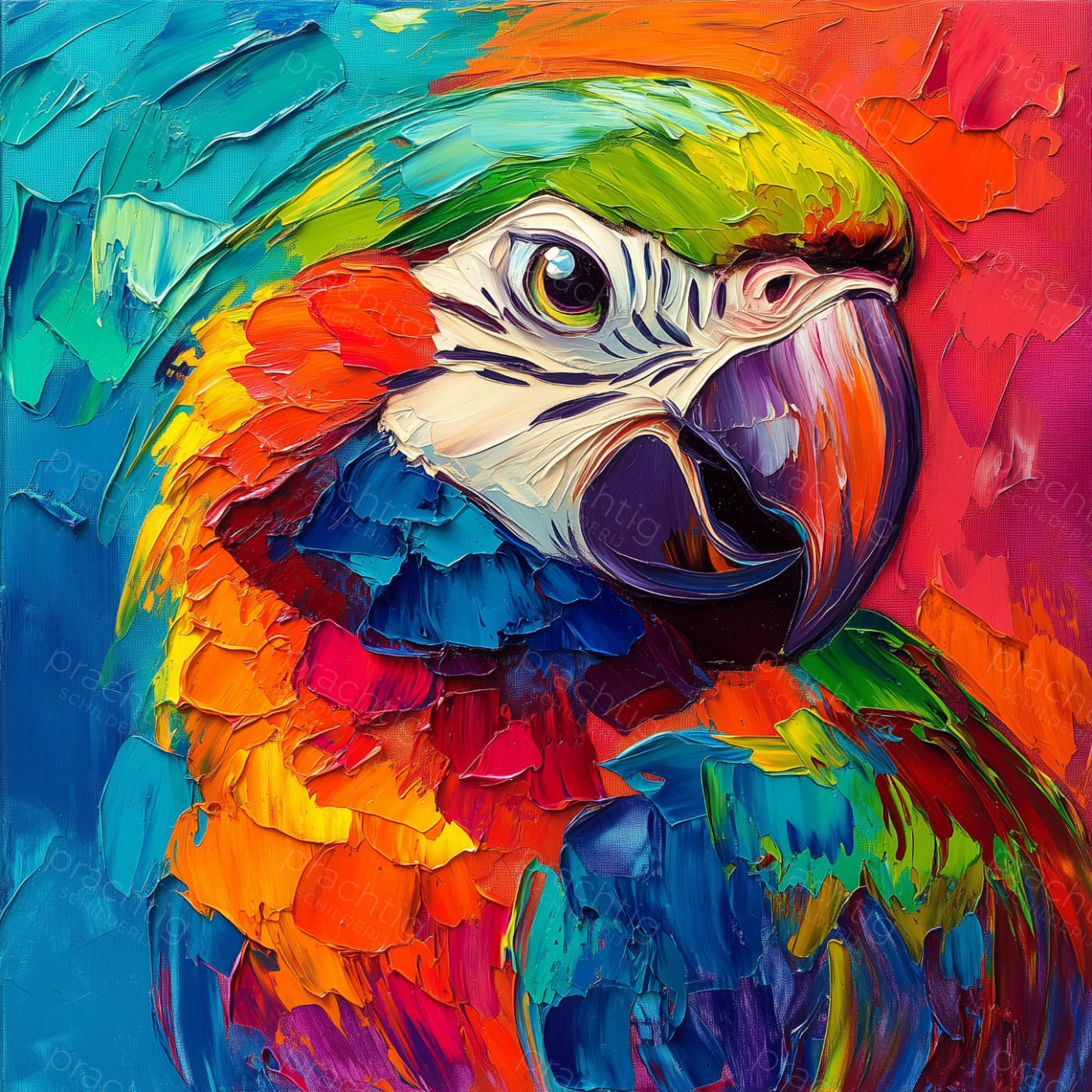 Papegaai in Heldere Kleuren