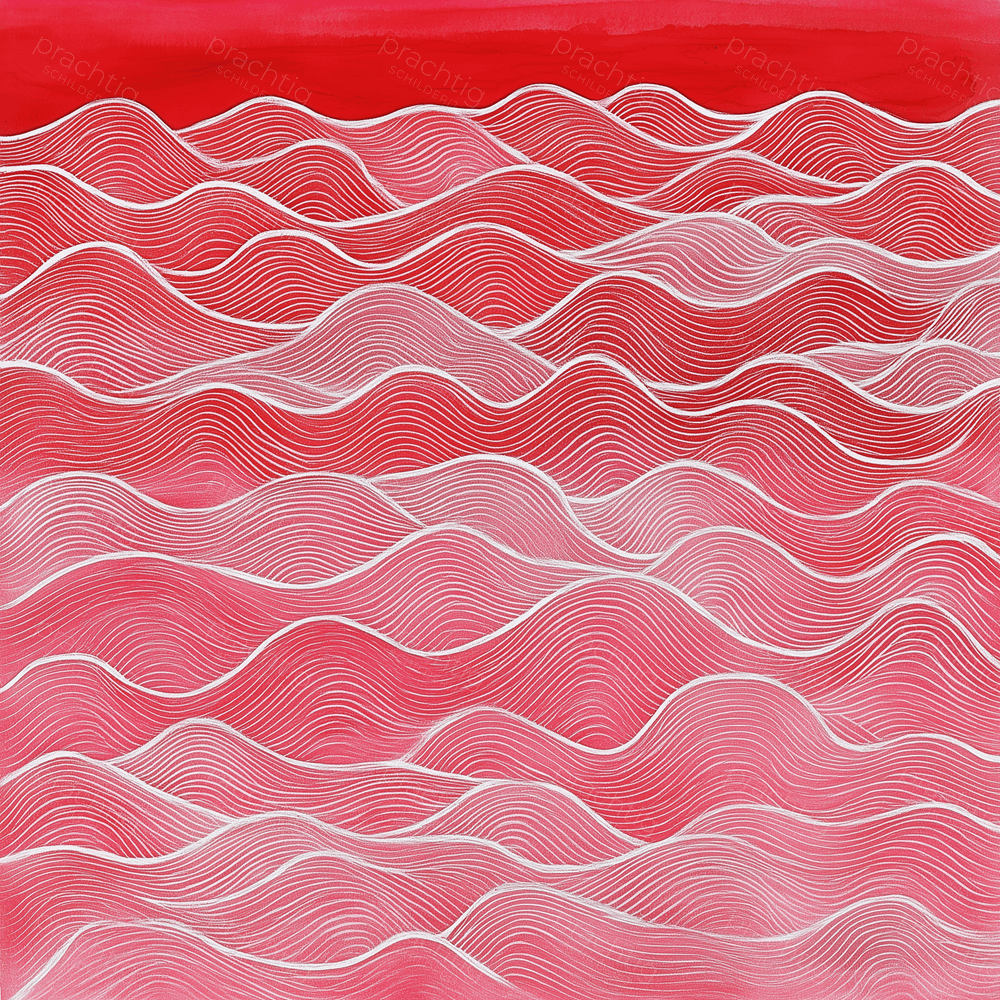 Rode Golven van Lijnen