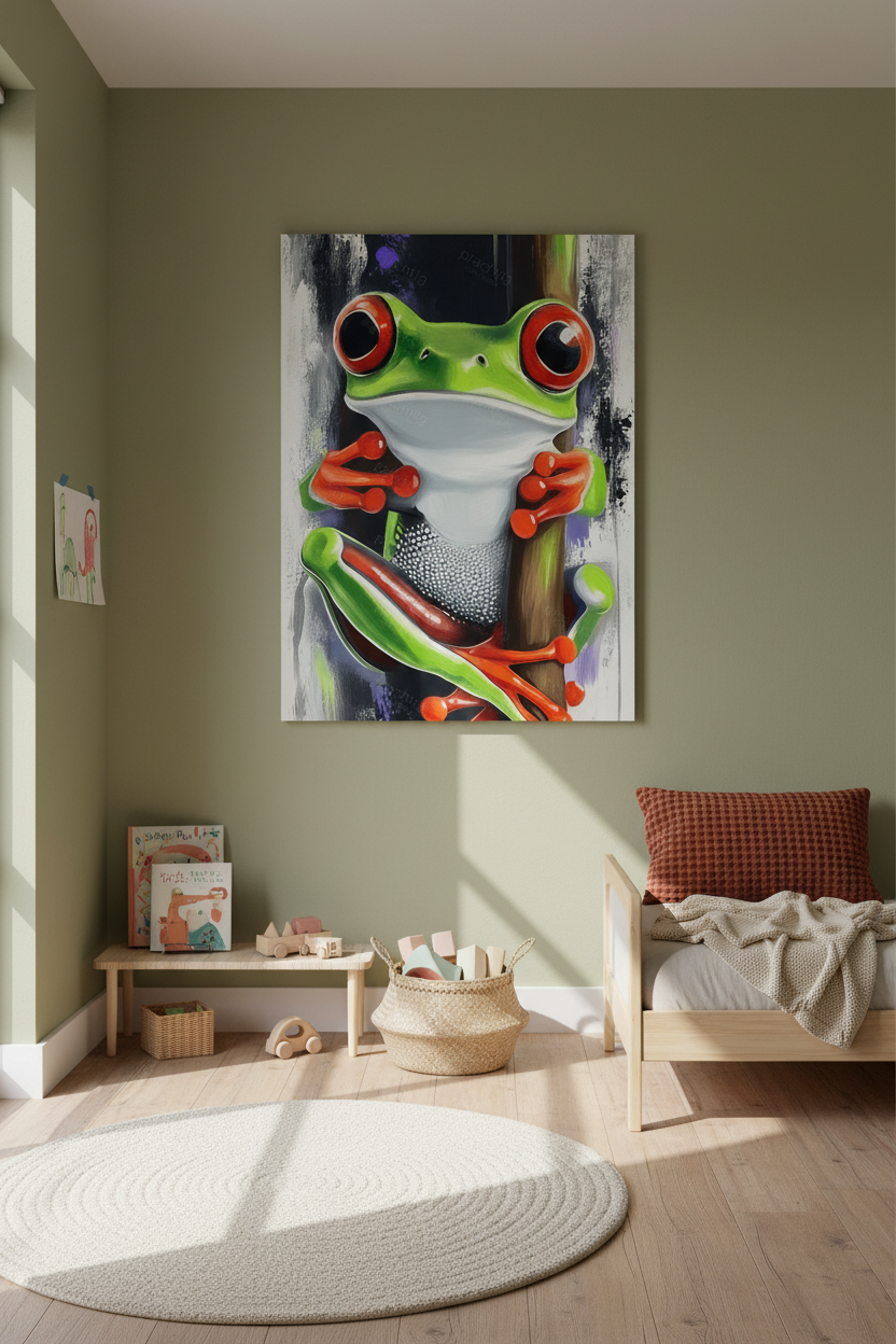 Grote ogen van een boomkikker