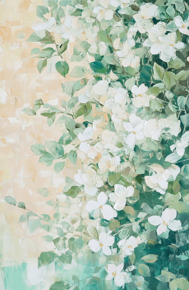 Bloeiende takken in lentegroen