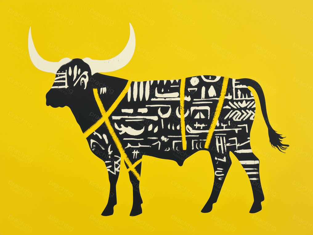 Stier in Geometrische Patronen