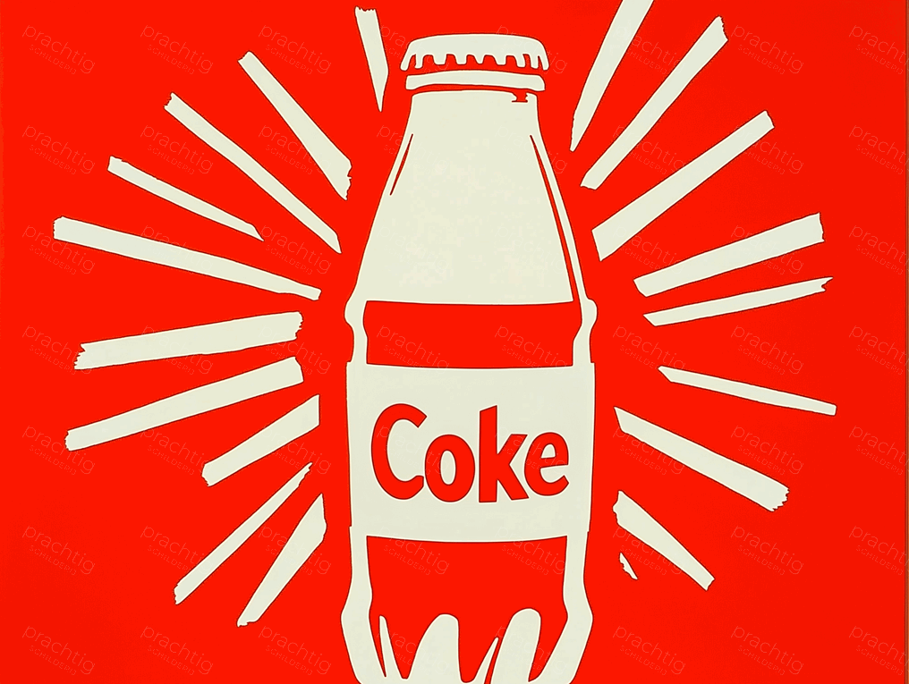 Fles Coke op Rood