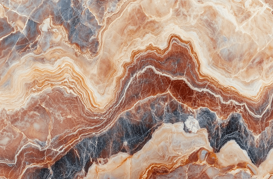 Aardse Marmertextuur in Warm Palet