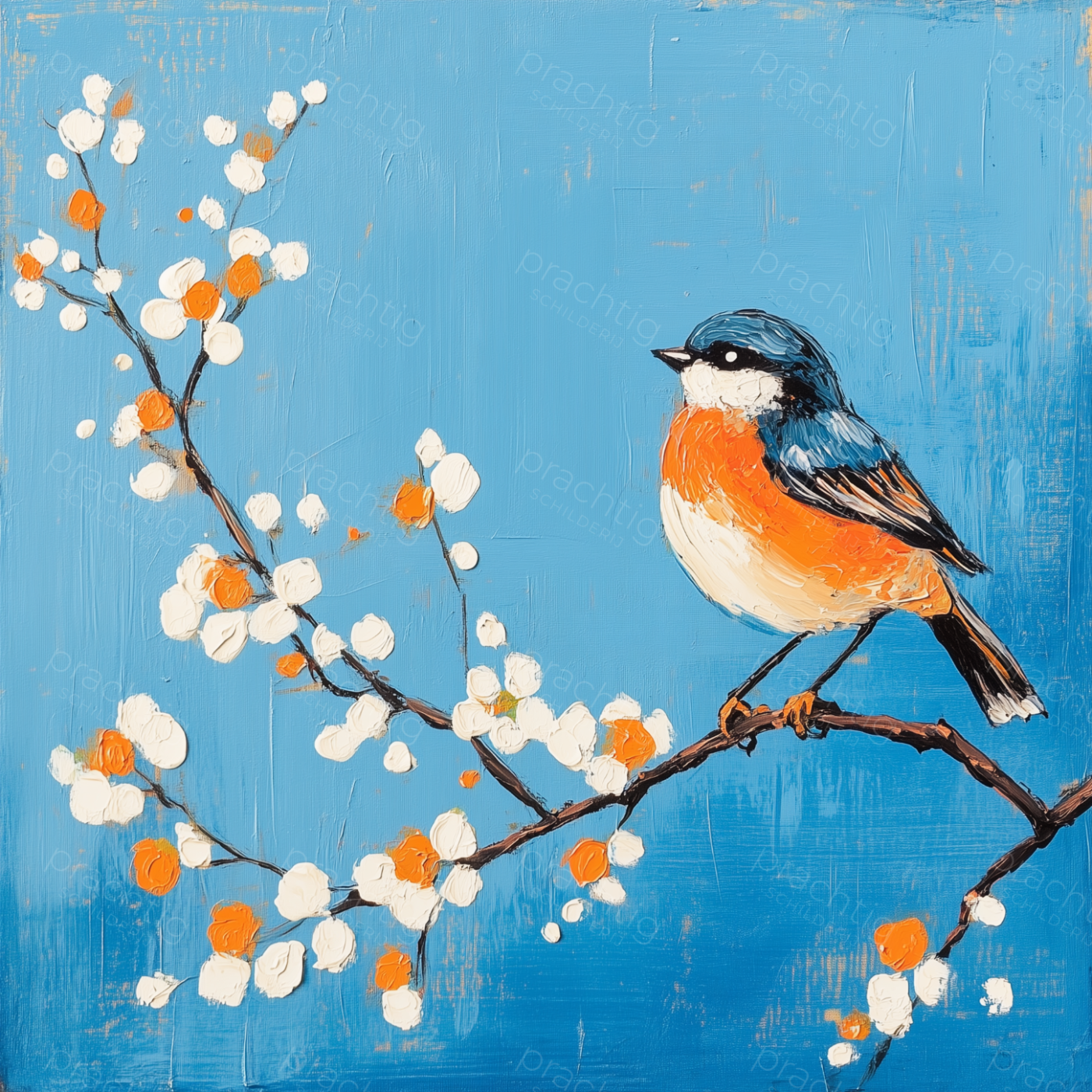 Vogel op Bloeiende Tak