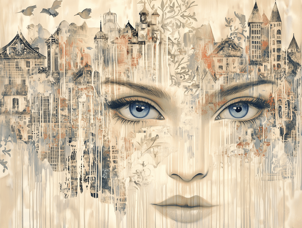 Verhalende Blik in Stadssilhouet