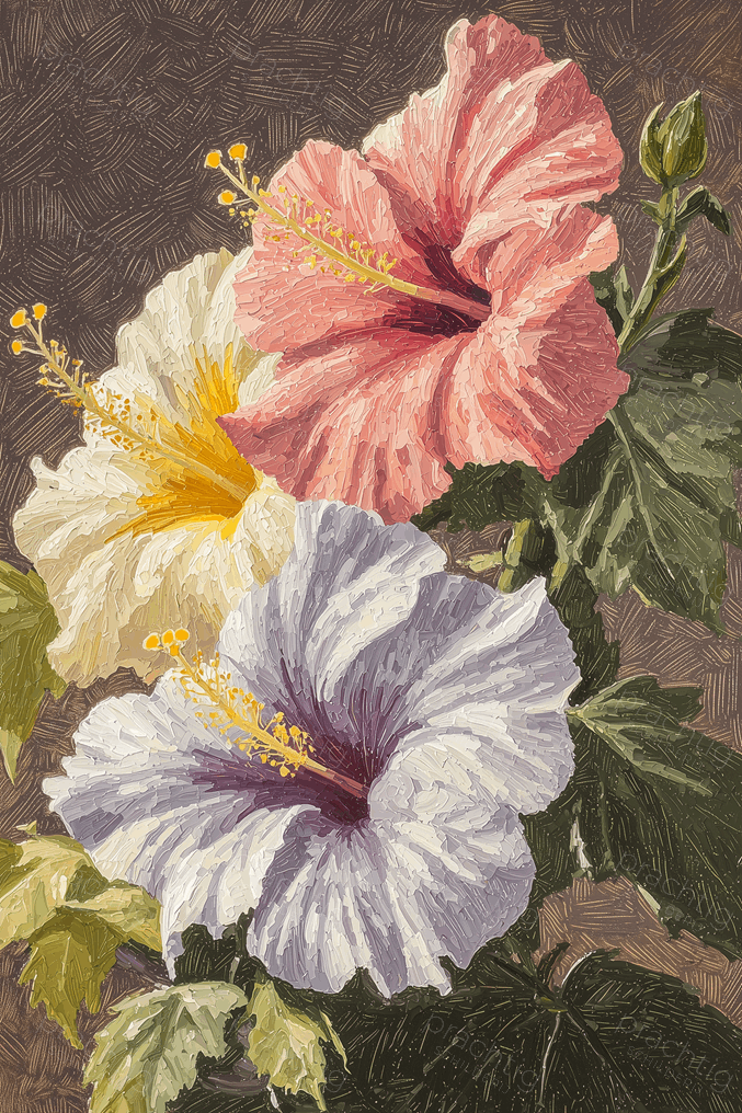 Hibiscusbloemen in volle bloei
