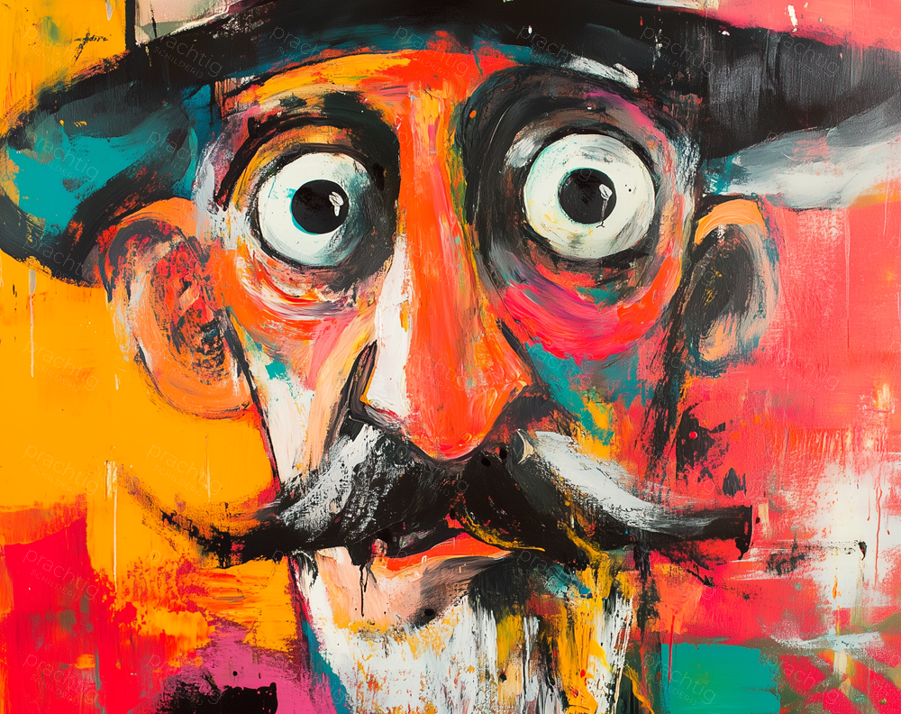 Vrolijke Man met Snor