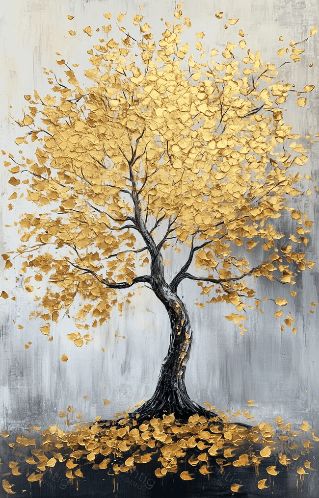 Gouden Boom in de Wind
