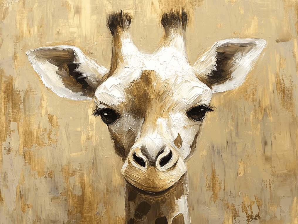Dromerige Giraffe in Neutrale Tinten