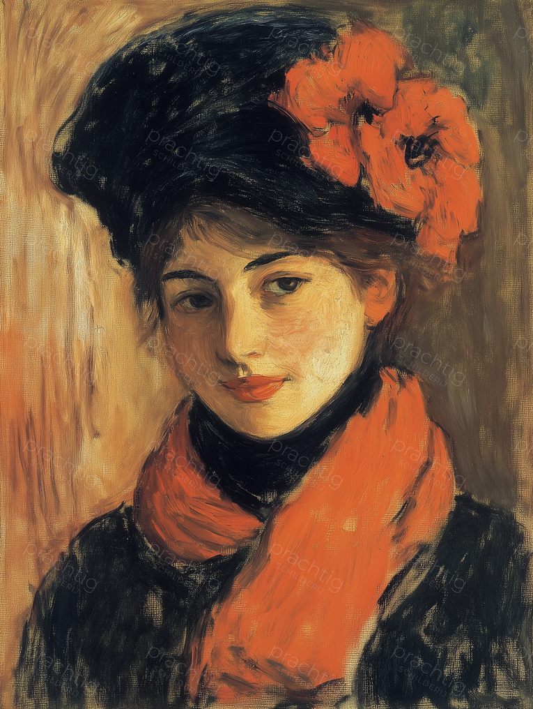 Vrouw met rode bloemen