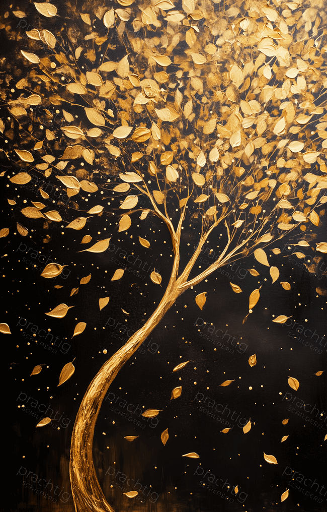 Gouden Boom in Sterrennacht