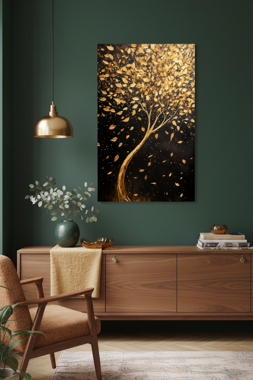 Gouden Boom in Sterrennacht