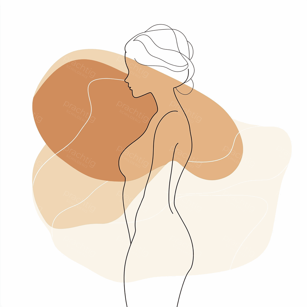 Vrouw in Lijn en Neutrale Tint