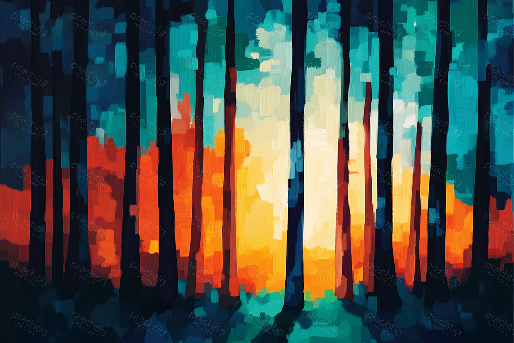 Avondgloren in het Bos