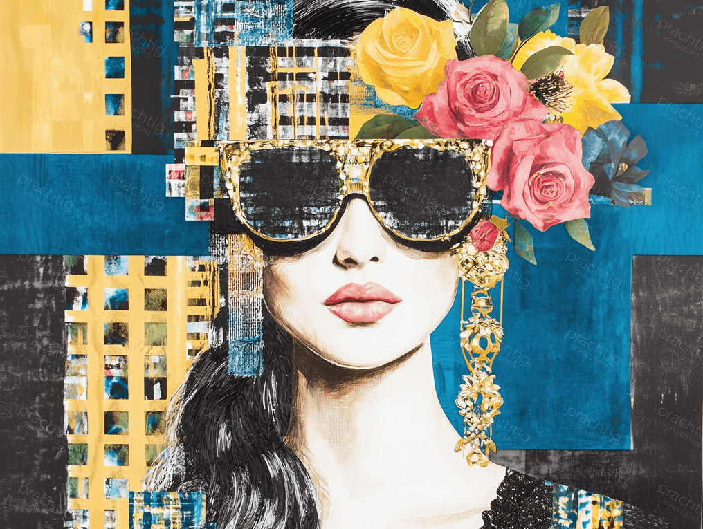 Stijlvolle vrouw met bloemenhoed