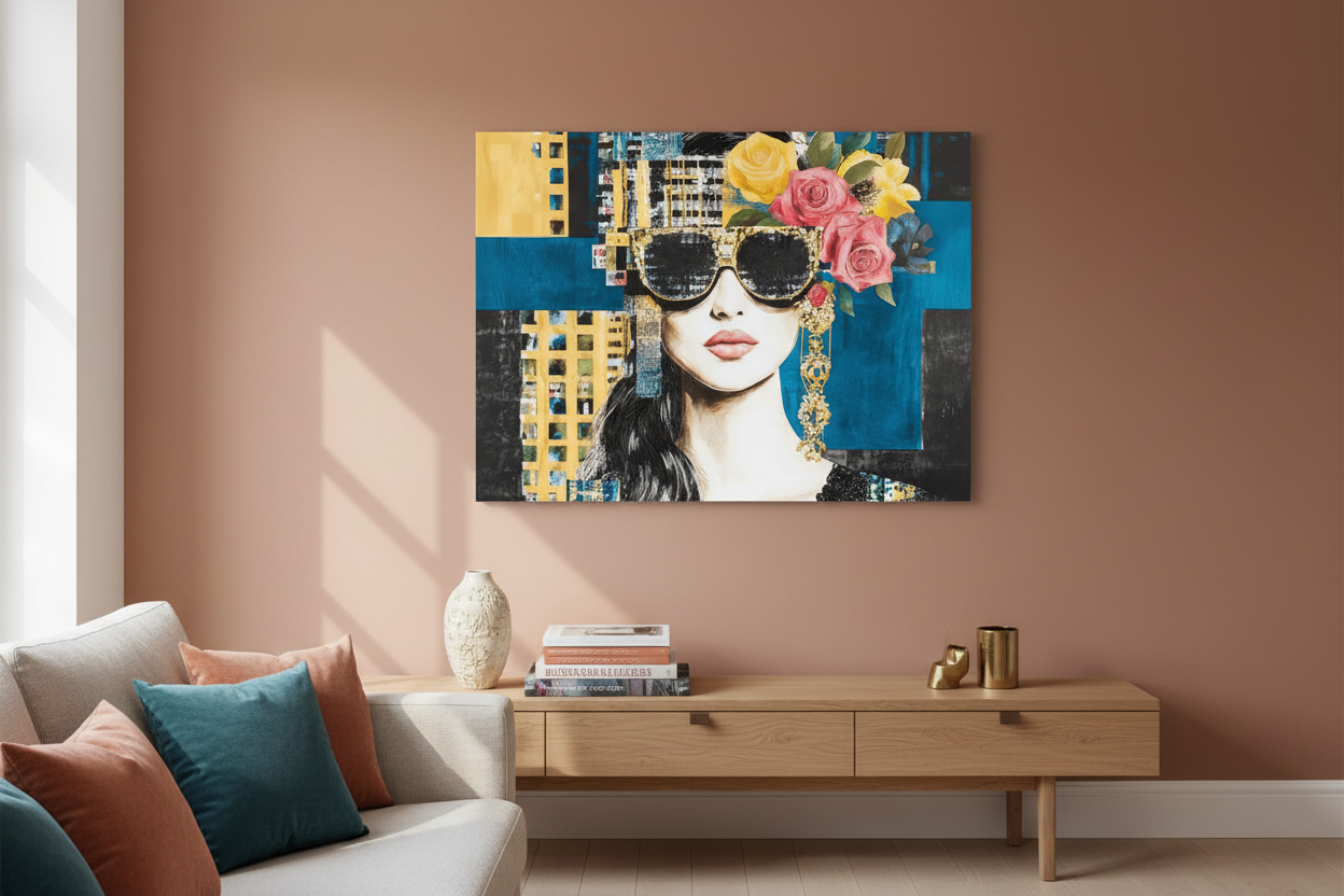 Stijlvolle vrouw met bloemenhoed