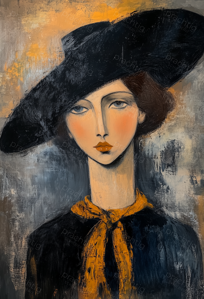 Stijlvolle dame met hoed