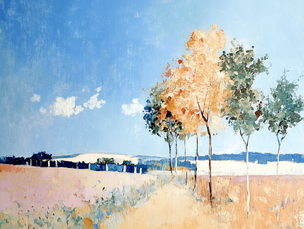 Herfstbomen onder Blauwe Lucht