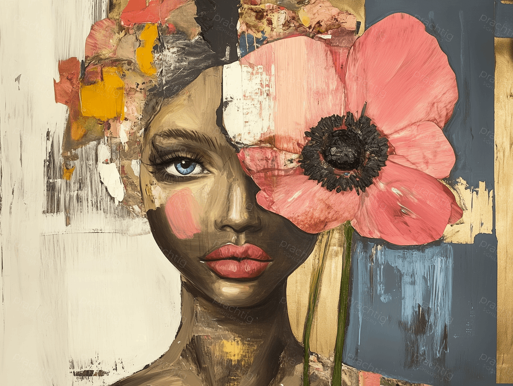 Vrouw met Bloemendetail