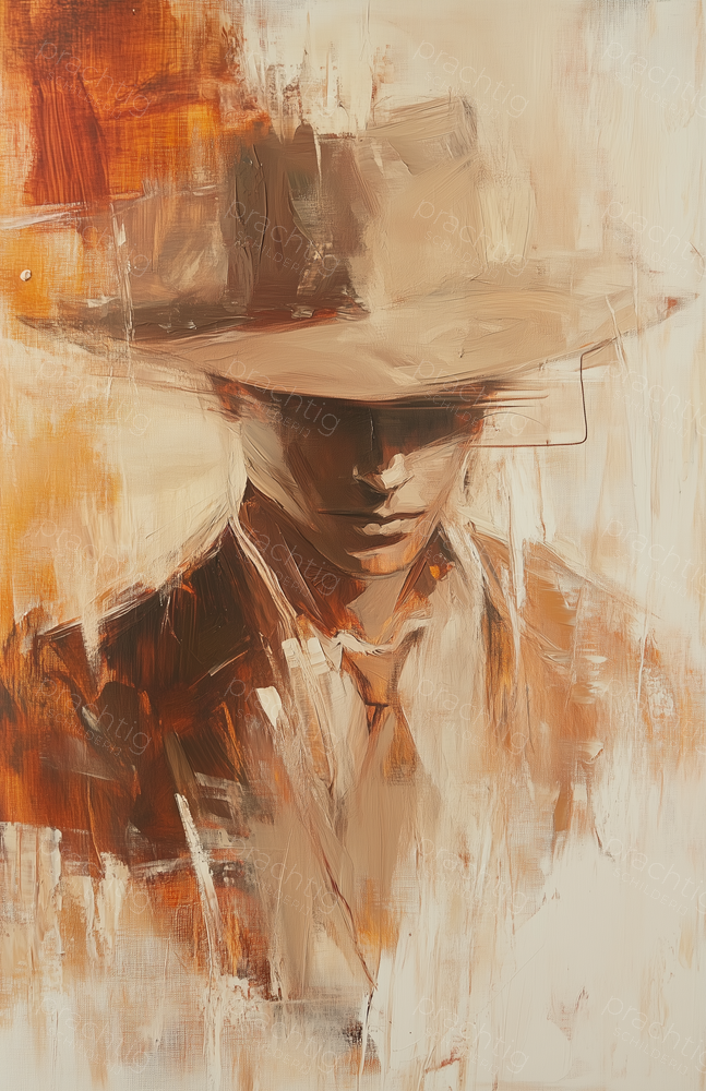 Stille cowboy in warme tinten