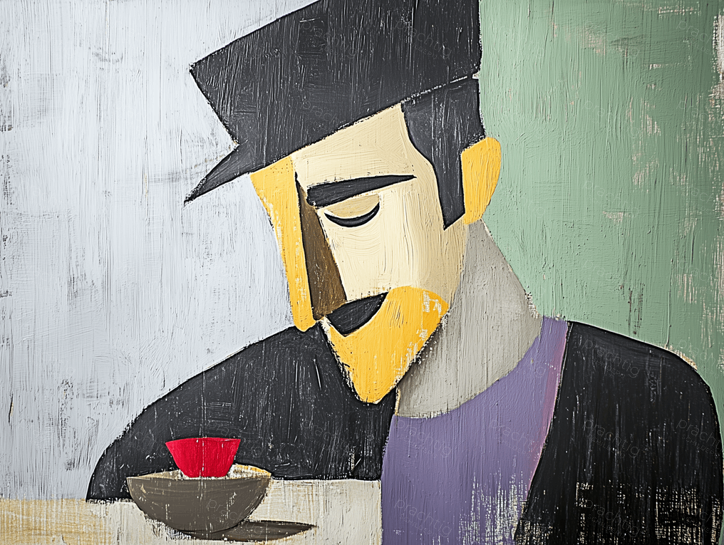 Reflectieve man met hoed