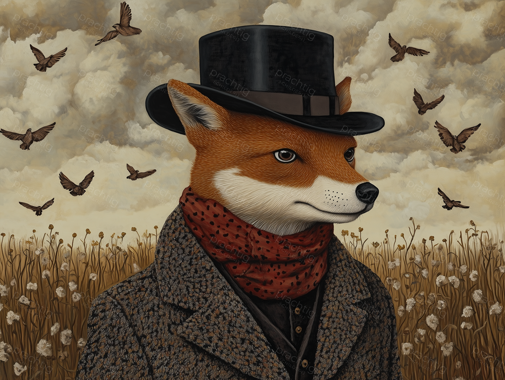 Stijlvolle Vos in de Hoed