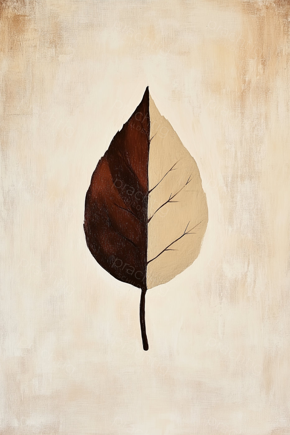 Blad in "Yin en Yang" Harmonie