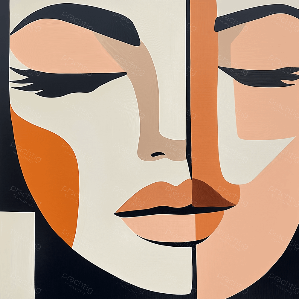 Stil portret in warme tinten