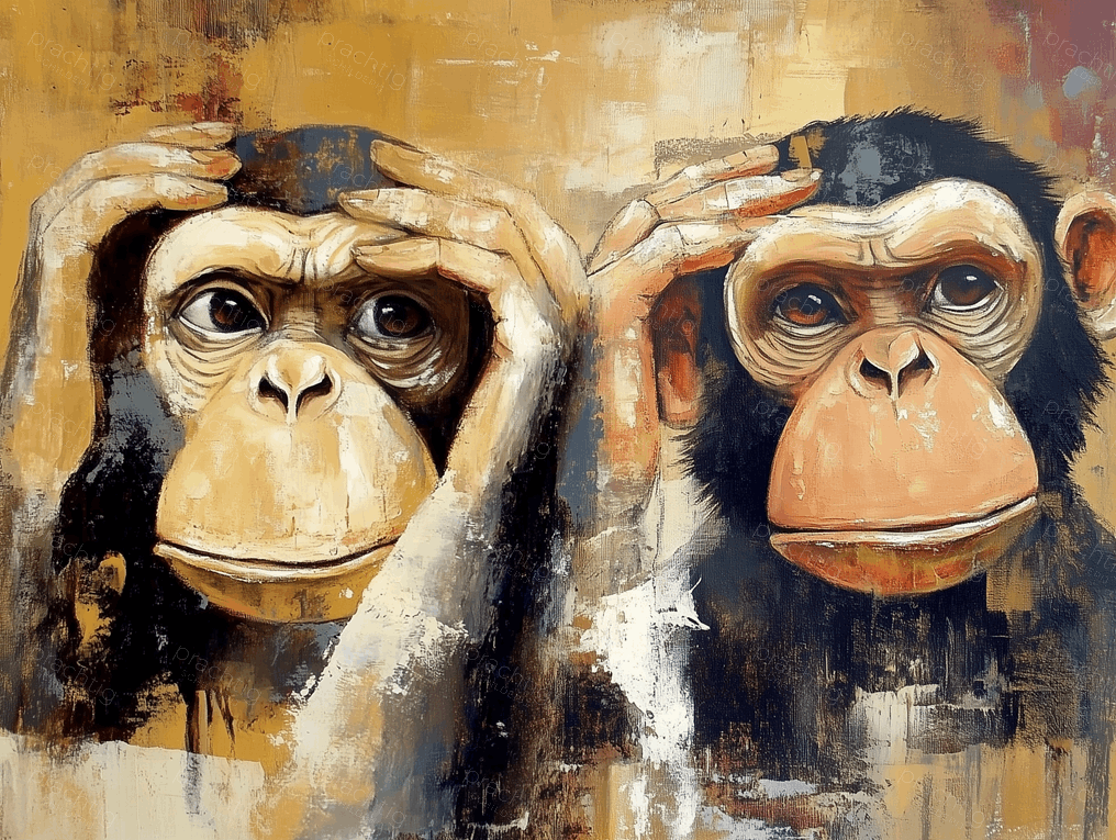 Nieuwsgierige Apenblik