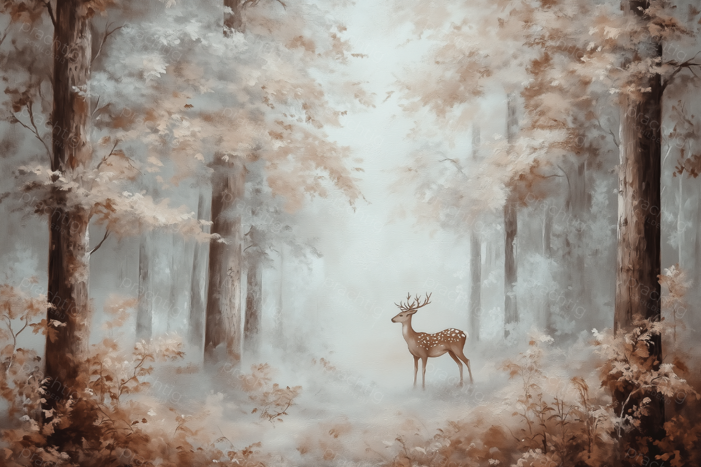 Mystieke Herten in de Mistige Herfst