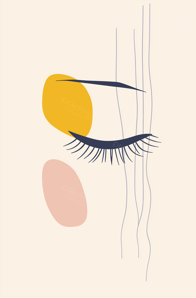 Minimalistisch Oog in Pasteltinten