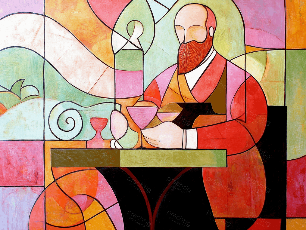 Modern Geometrisch Diner Tafereel