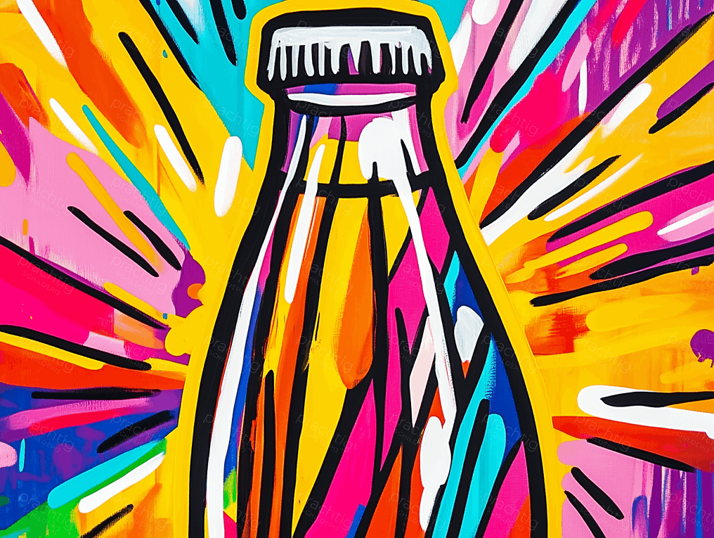 Fles vol kleur en energie