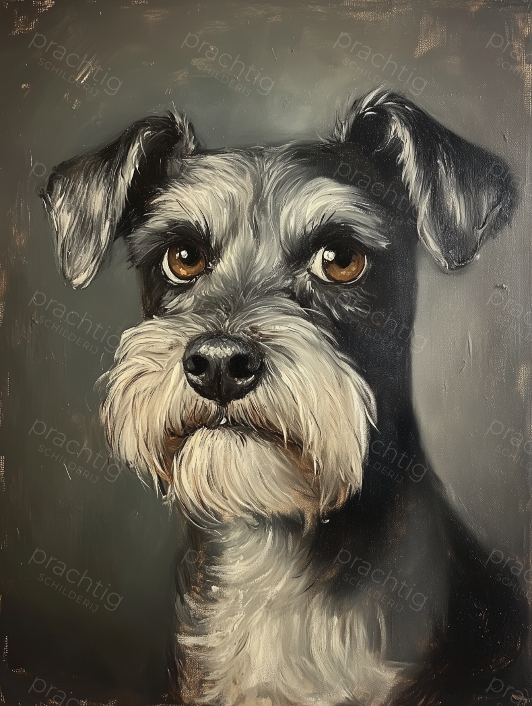 Expressief Schnauzer Portret